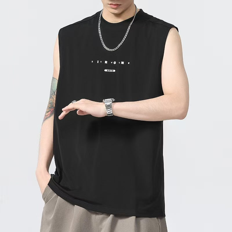 smooth ice-feeling sleeveless T-shirt