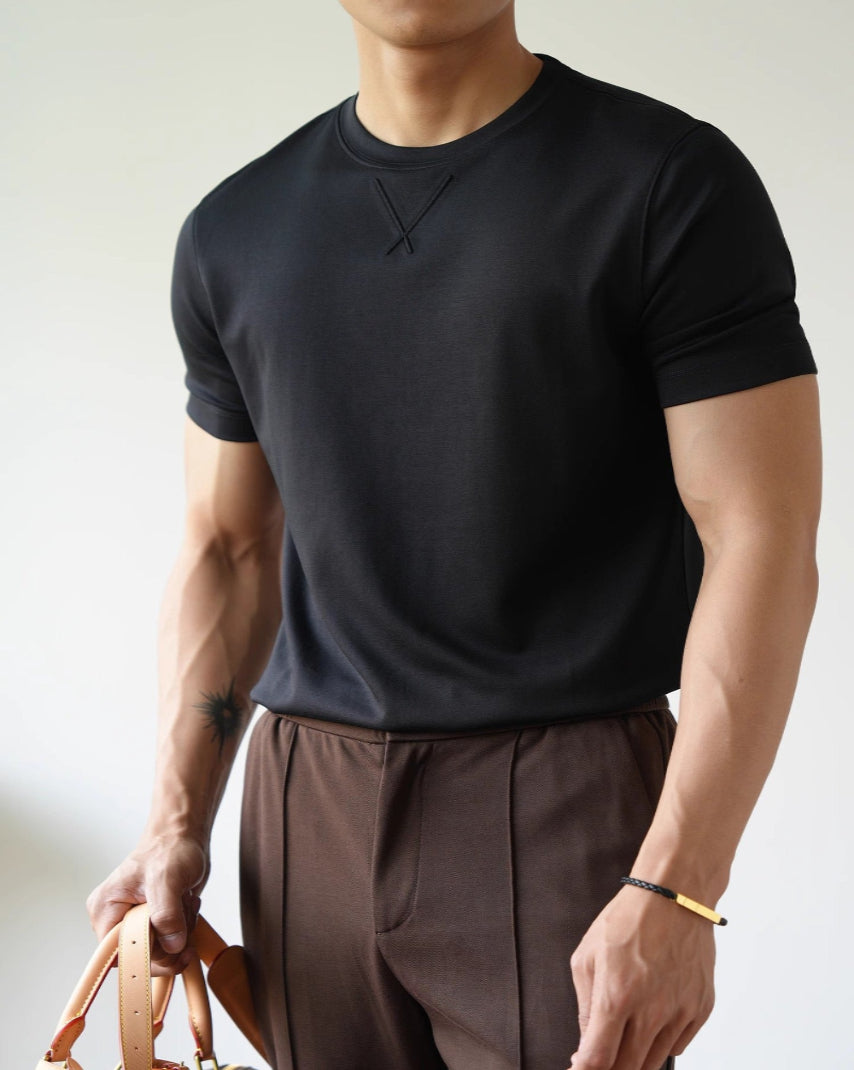 smooth-cotton short sleeve fashion T-shirt