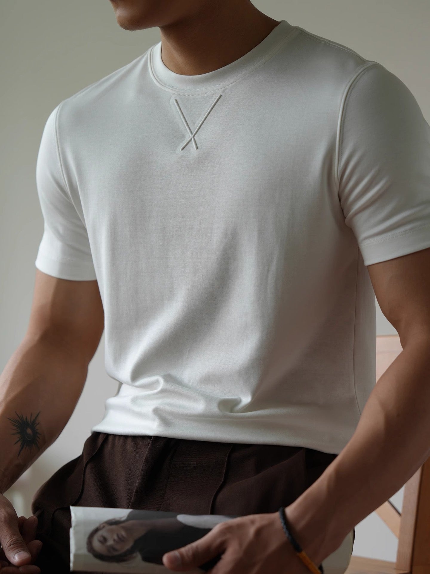 smooth-cotton short sleeve fashion T-shirt