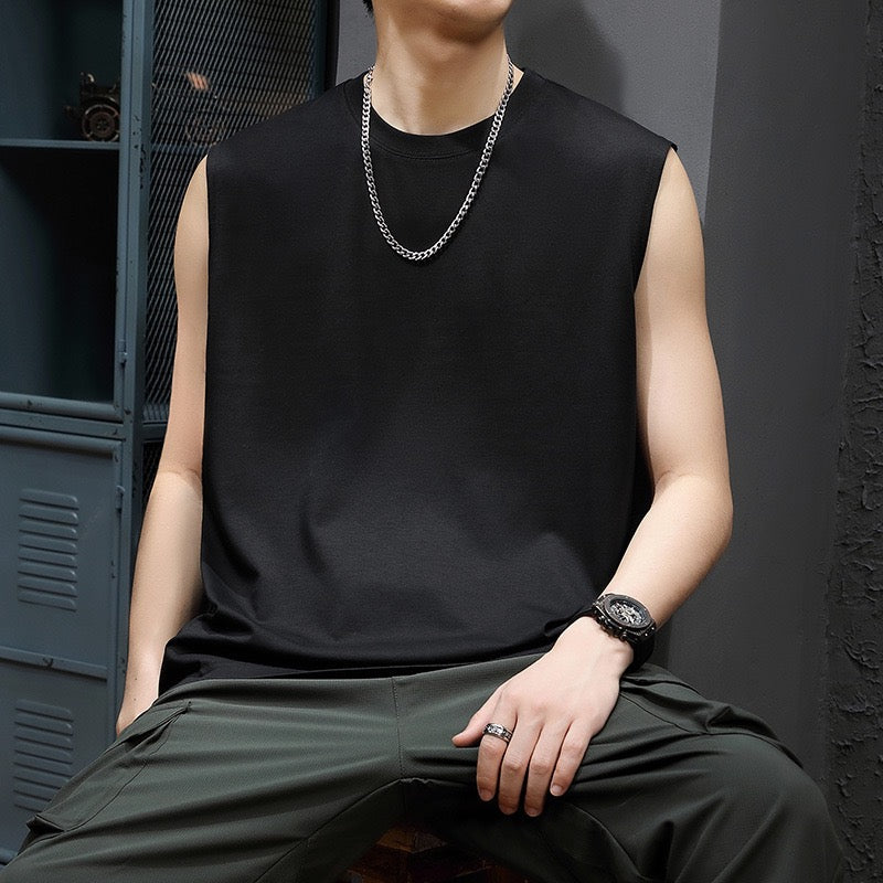 men' s cold feeling summer sleeveless T-shirt
