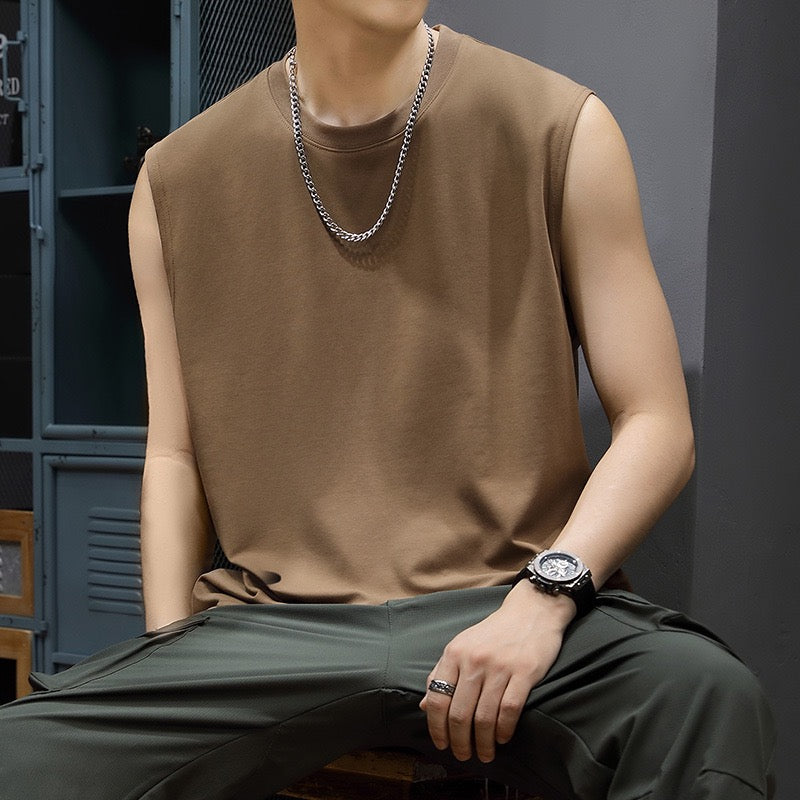 men' s cold feeling summer sleeveless T-shirt