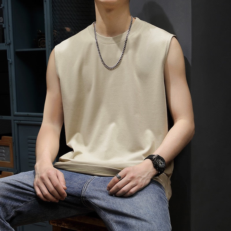 men' s cold feeling summer sleeveless T-shirt