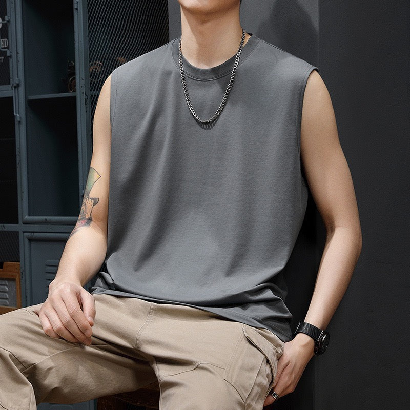 men' s cold feeling summer sleeveless T-shirt