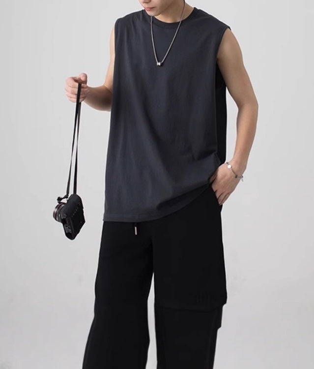 100% cotton sleeveless T-shirt