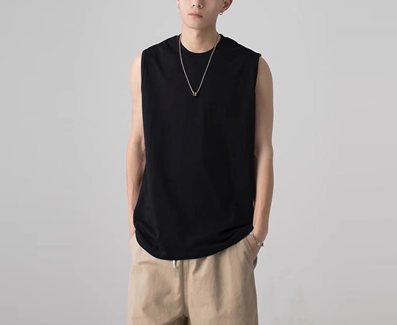 100% cotton sleeveless T-shirt