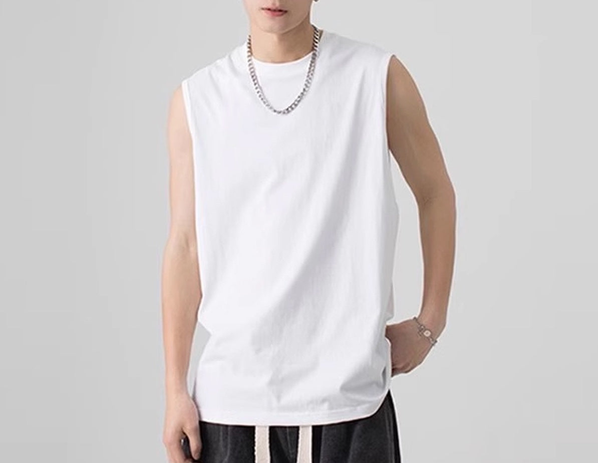 100% cotton sleeveless T-shirt