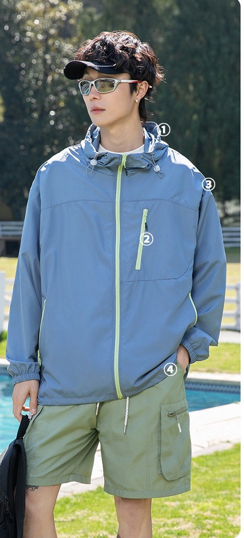 UPF 80+lightweight sun-protection jacket