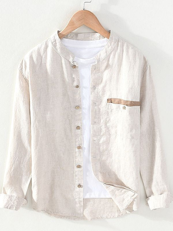 100%linen casual shirt