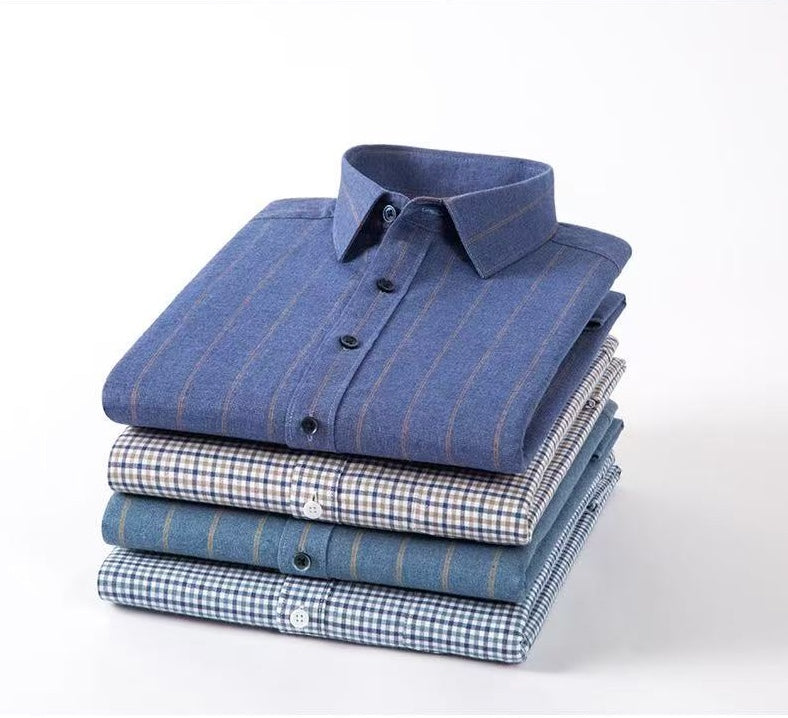 100% cotton high quality long sleeve Plaid Shirt