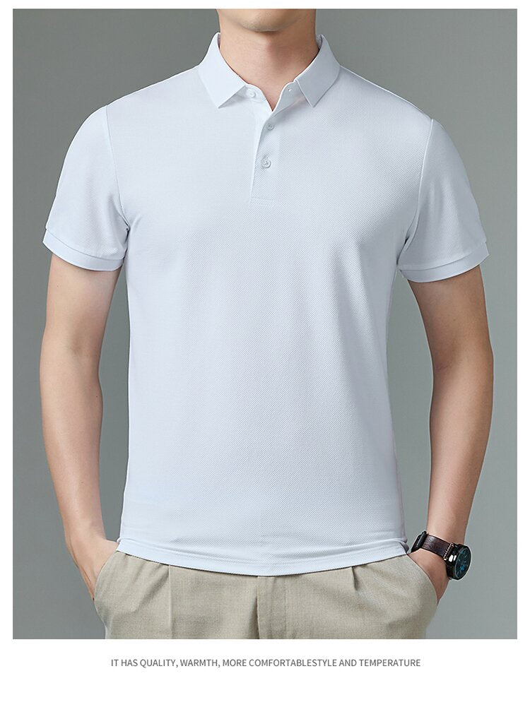 Kemeja polo rajutan selesa pelbagai warna