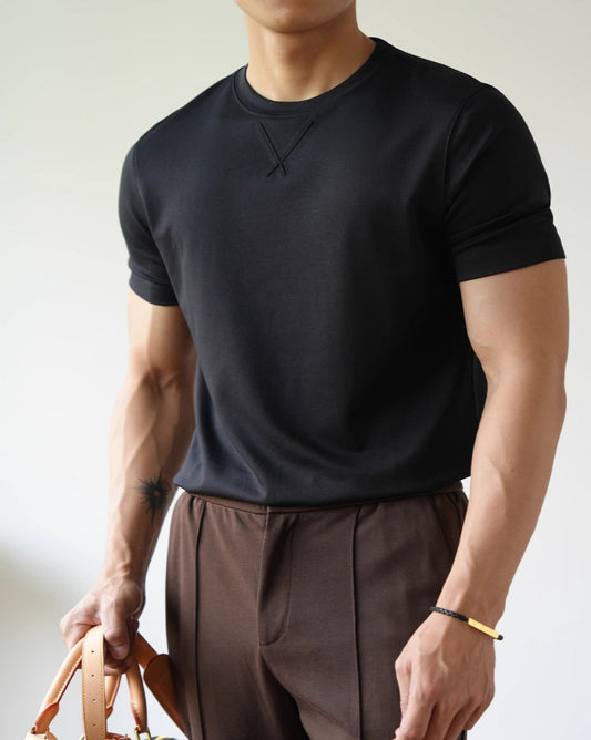 smooth-cotton short sleeve fashion T-shirt