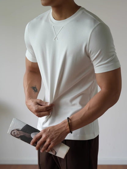smooth-cotton short sleeve fashion T-shirt