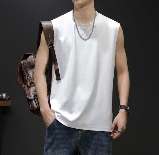 men' s cold feeling  summer sleeveless T-shirt