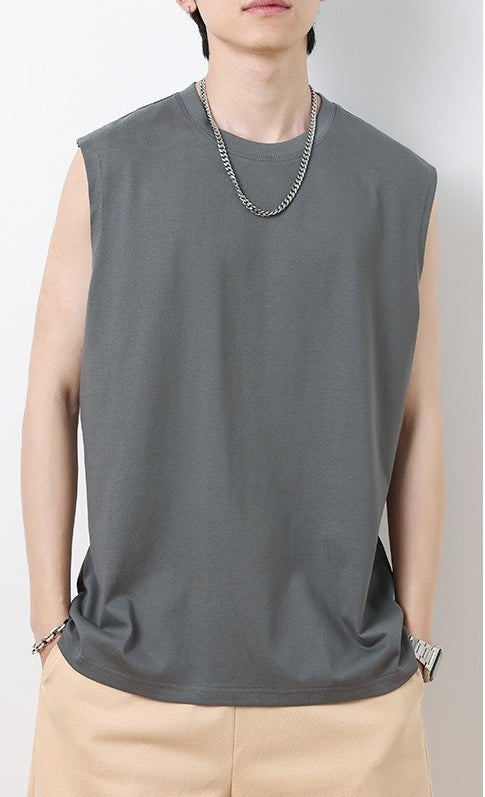 100% cotton sleeveless T-shirt