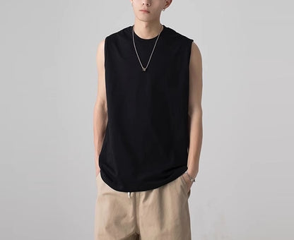 100% cotton sleeveless T-shirt
