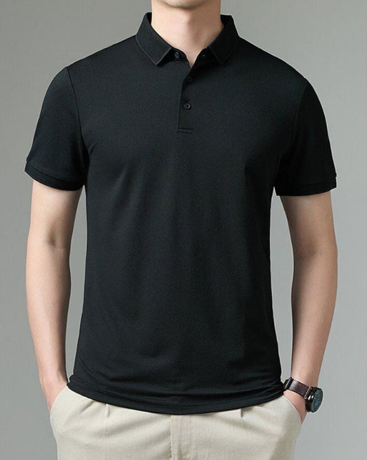 Multicolor comfortable knit polo shirt