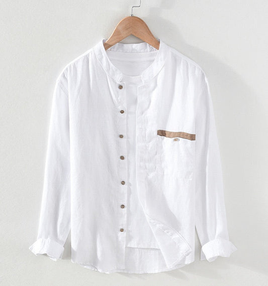 100%linen casual shirt